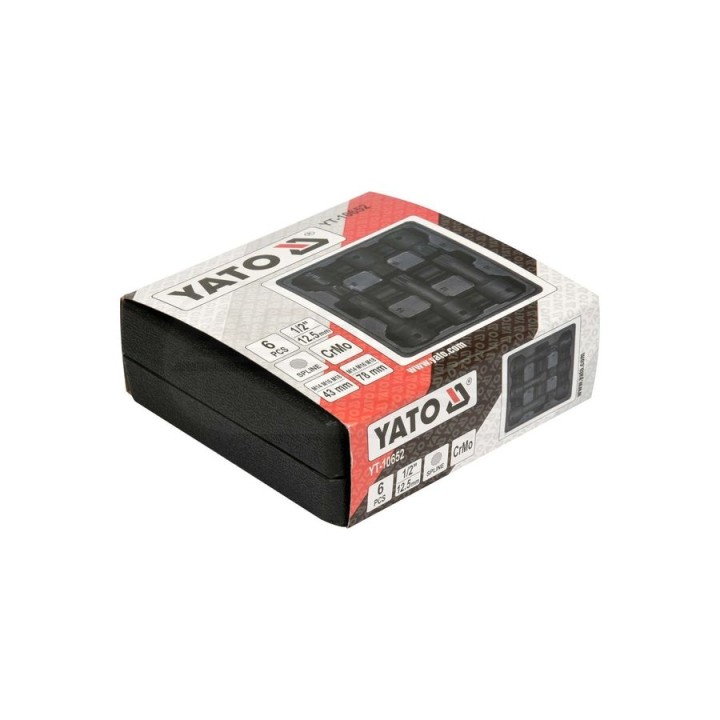 Zestaw udarowych kluczy trzpieniowych SPLINE YATO 1/2" 6 sztuk YT10652