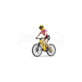 Figurka Kolarki z Rowerem Górskim Bruder 63111 BR63111 BRUDER