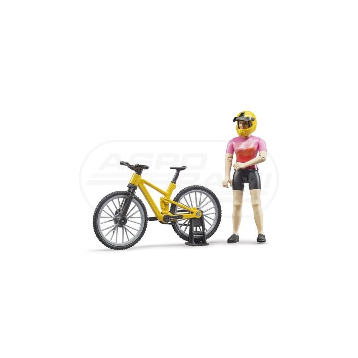 Figurka Kolarki z Rowerem Górskim Bruder 63111 BR63111 BRUDER