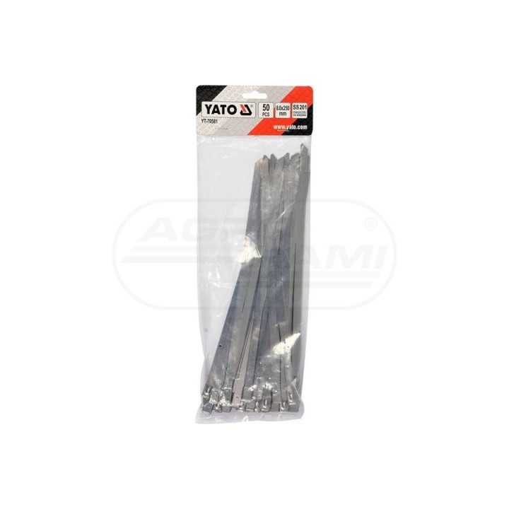 Opaski zaciskowe stal nierdz 8,0x250mm YT70581
