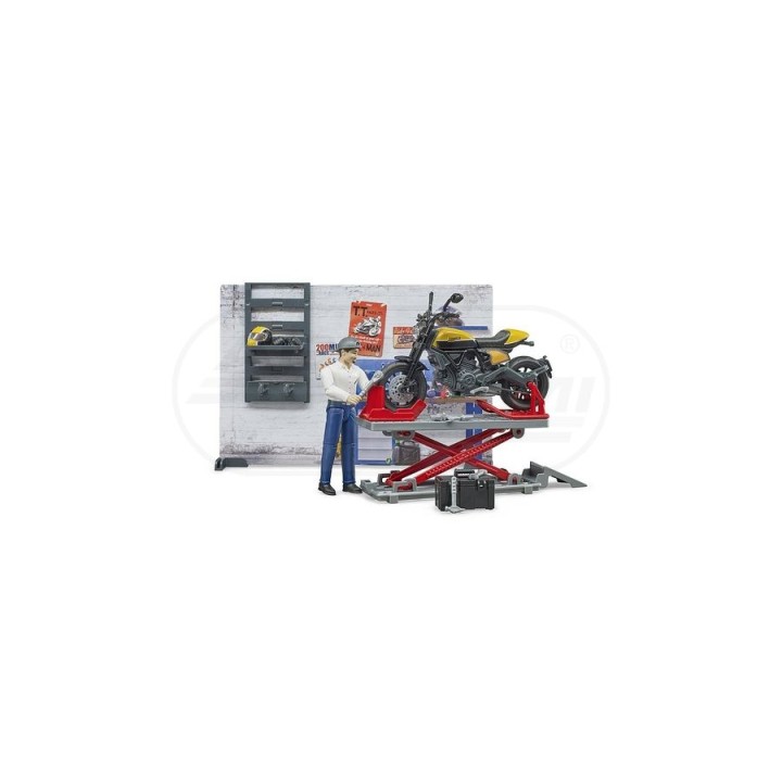 Motor z warsztatem i figurką mechanika Bruder 62102 BR62102 BRUDER