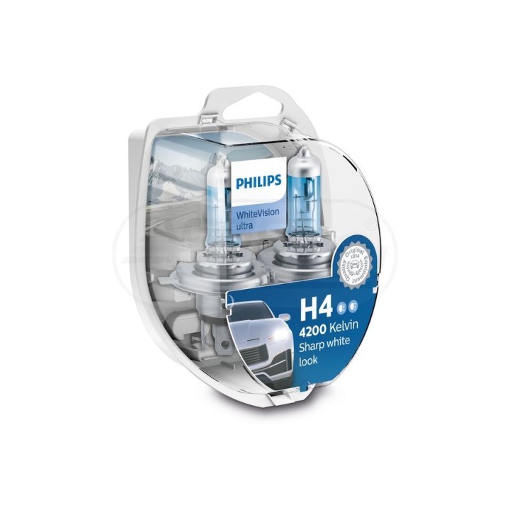 Żarówka Philips White Vision Ultra H4 12V 60/55W W5W 4200K 12342WVUSM H4 12V-W5W/SM PHILIPS
