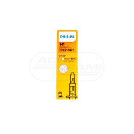 Żarówka Philips Vision H1 12V 55W P14,5S/C1 +30% 12258PRC1 H1 12V55W-P14,5S/C1 PHILIPS