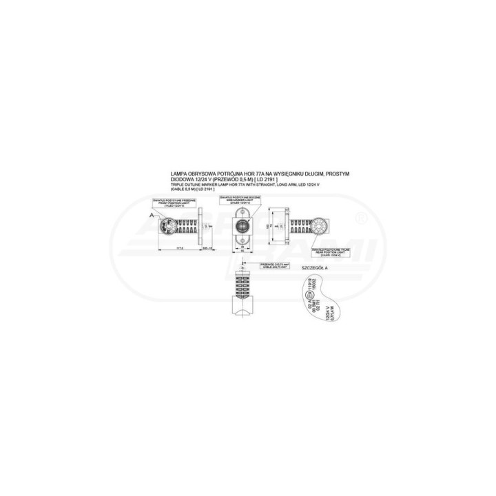 Lampa obrysowa LD 2191 HORPOL