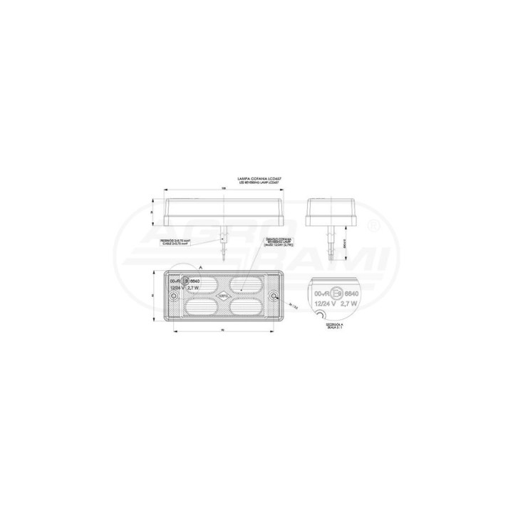 Lampa cofania LCD 657 HORPOL