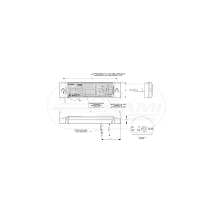 Lampa obrysowa LD 129 HORPOL