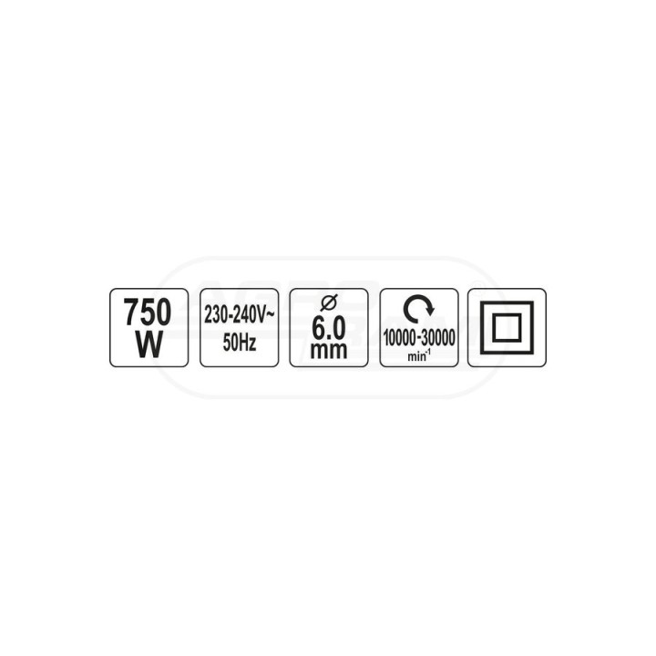 Szlifierka prosta reg. prędkości YATO 750W YT82080