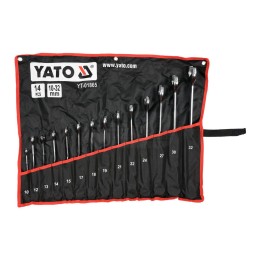 Klucze płasko-oczkowy skręcone YATO 10-32 mm 14 elementów YT01865