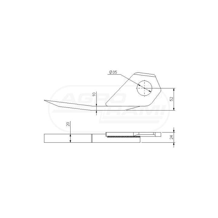 Prowadnica Rolmus 5270/07-600 52700706000, 5270/07-600