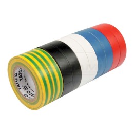 Taśmy izolacyjne mix kolorów YATO 19mm x 20m x 0,13 mm 10 sztuk YT8173