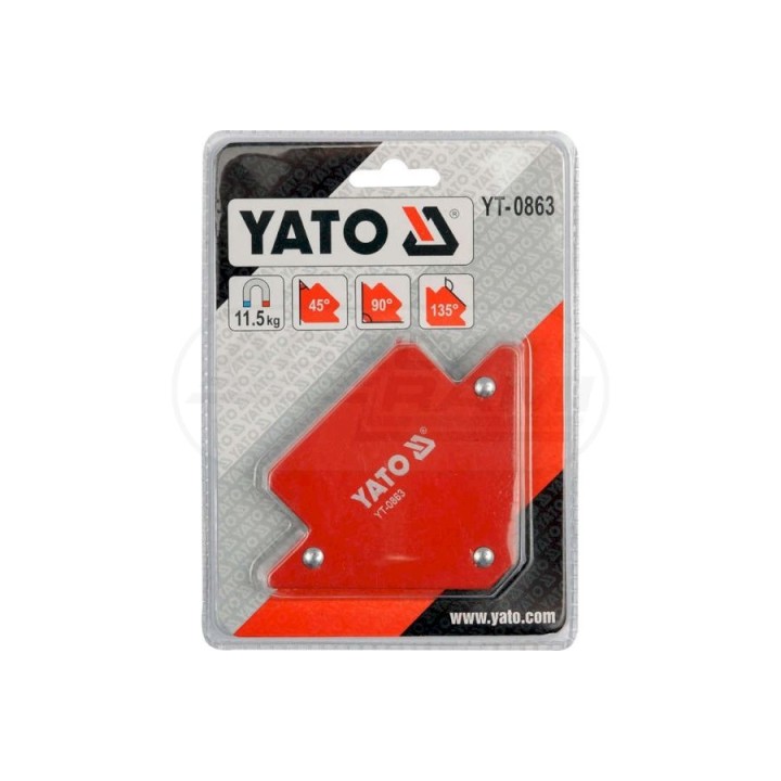 Spawalniczy kątownik magnetyczny YATO 82x120x13 mm YT0863