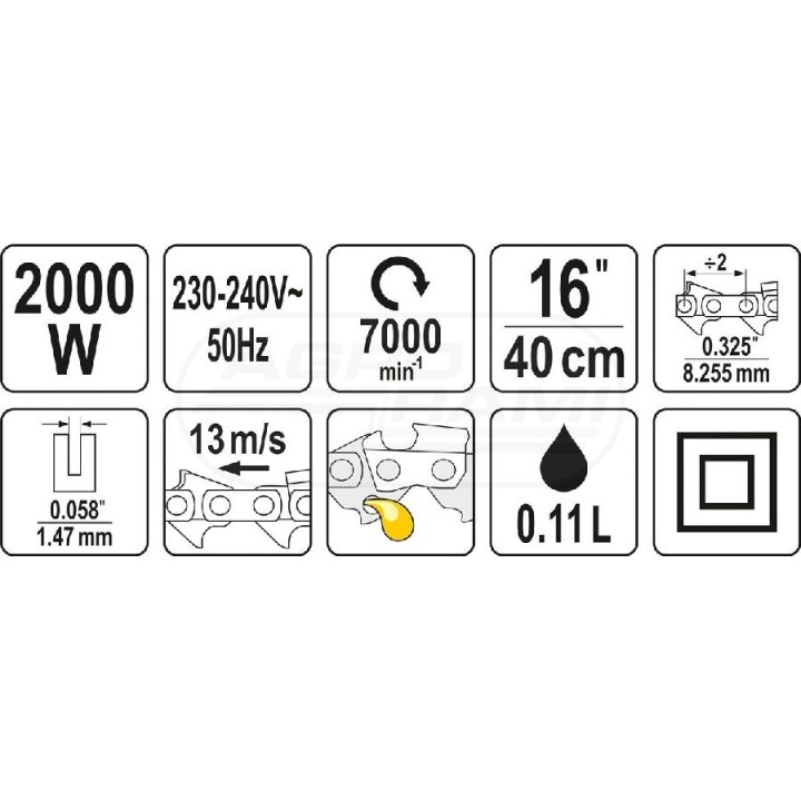 Piła łańcuchowa elektryczna YATO 2000W YT84870
