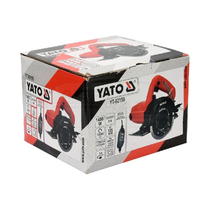 Przecinarka do gresu i kamienia do pracy na mokro i sucho YATO 1400W 125 mm YT82159