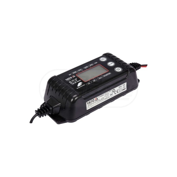 Prostownik elektroniczny z wyświetlaczem YATO 6-12V 1/4 A YT83033