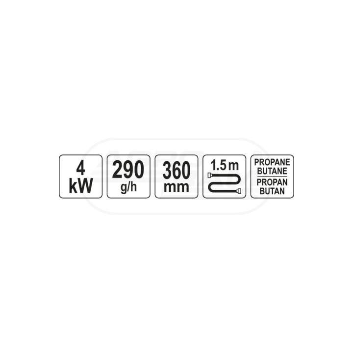 Palnik z trzema punktowymi dyszami do lutowania YATO 360 mm YT36730