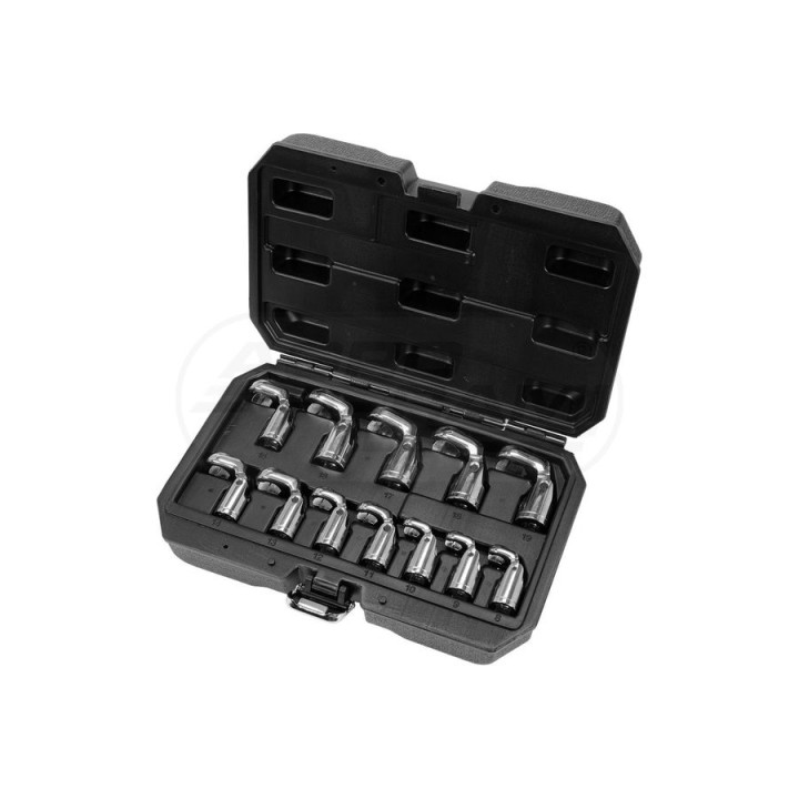 Zestaw kluczy przegubowych oczkowych otwartych YATO 3/8" 12 elementów YT38550