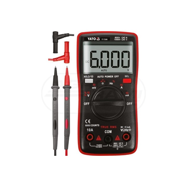 Miernik cyfrowy TRUE RMS LCD 6000 YT73096