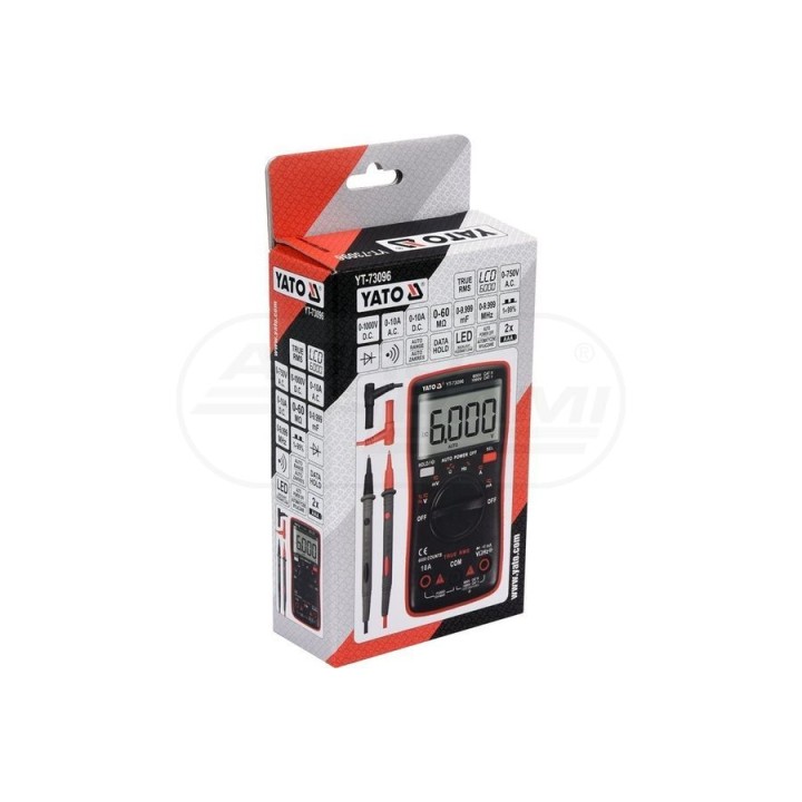 Miernik cyfrowy TRUE RMS LCD 6000 YT73096