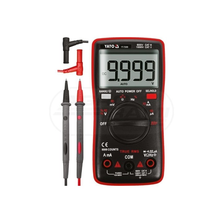 Miernik cyfrowy TRUE RMS LCD 9999 YT73089