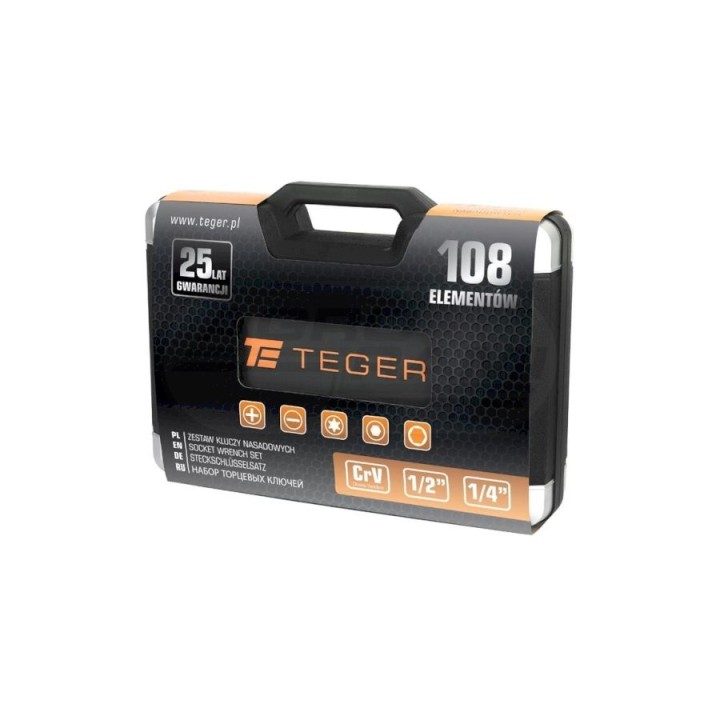 Zestaw kluczy nasadowych  108szt TEGER T-W-NWZK108