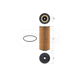 Filtr oleju silnika Mahle | Knecht Filters 19965631 , P956094 , SO7260 , 9361800009 MAHLE | KNECHT FILTERS