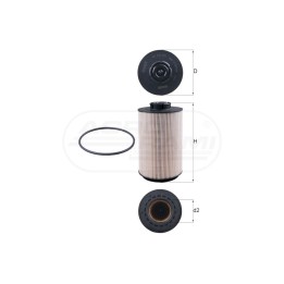 Filtr paliwa Mahle | Knecht Filters KX230d kx230d, 4903353, 9239442095, F7312000 MAHLE | KNECHT FILTERS
