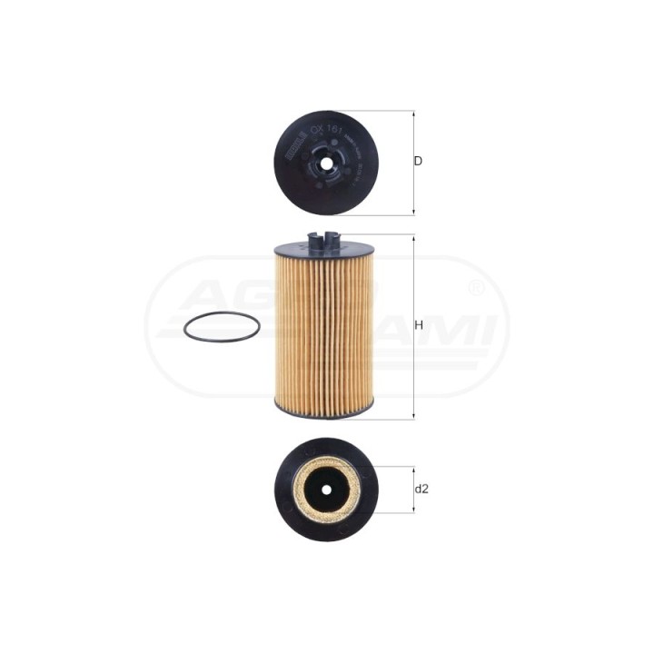 Wkład filtra oleju Mahle | Knecht Filters LF-3827 OX161D , F836200510010 , SO7237 MAHLE | KNECHT FILTERS