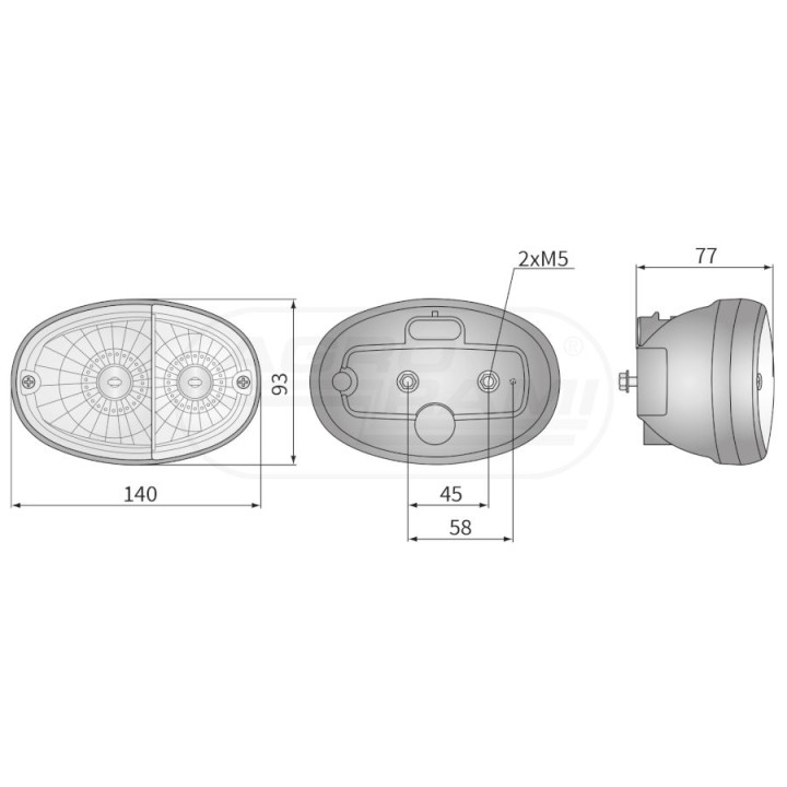 LAMPA PRZEDNIA PRAWA WESEM AL171053, LT3.48464
