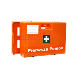 Apteczka przenośna K-10 z wieszakiem montowanym na ścianę DIN13164+APARAT