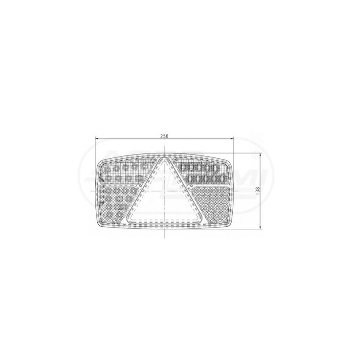 Lampa tylna 53 LED z trójk.prawa L1815 24V