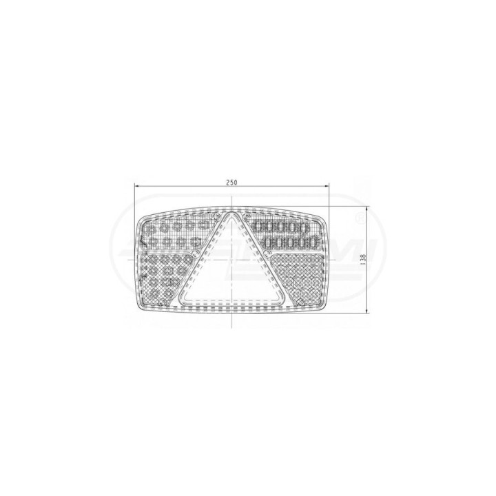 Lampa tylna 53 LED z trójk.lewa L1813 24V