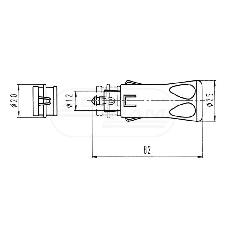 WTYCZKA 2P/6-24V (8A) (UNIWERSALNA) 251258 Erich Jaeger