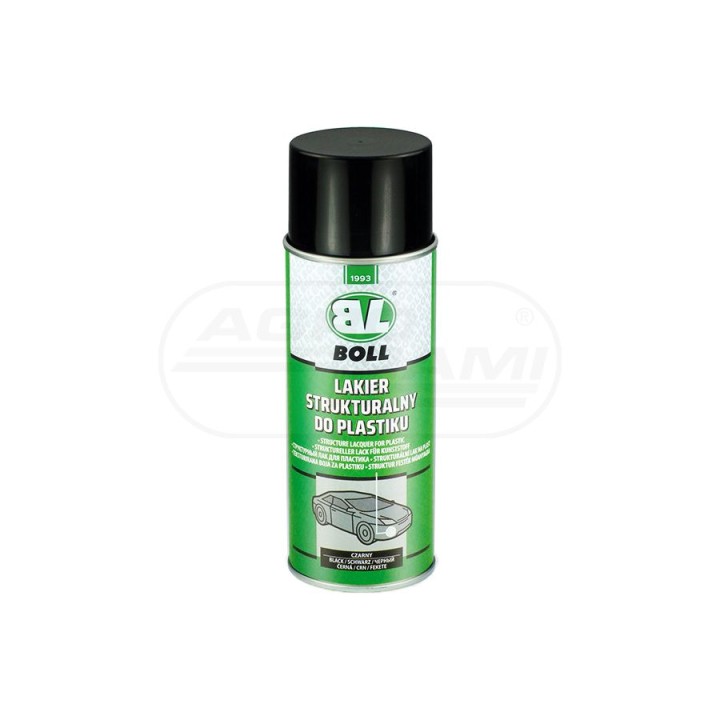 Lakier strukturalny do plastiku spray 400ml czarny BOLL 001400
