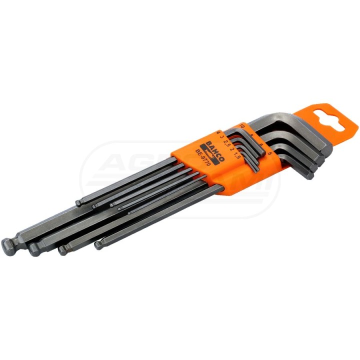Zestaw kluczy imbusowych, 1,5-10 mm, BAHCO BE-9770