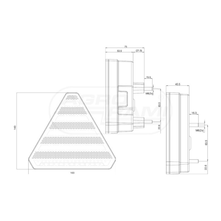 Lampa zespolona tylna  W244 12V/24V LED  bez oświetlenia tablicy rejestracyjnej Lewa/Prawa 1625L/P WAŚ