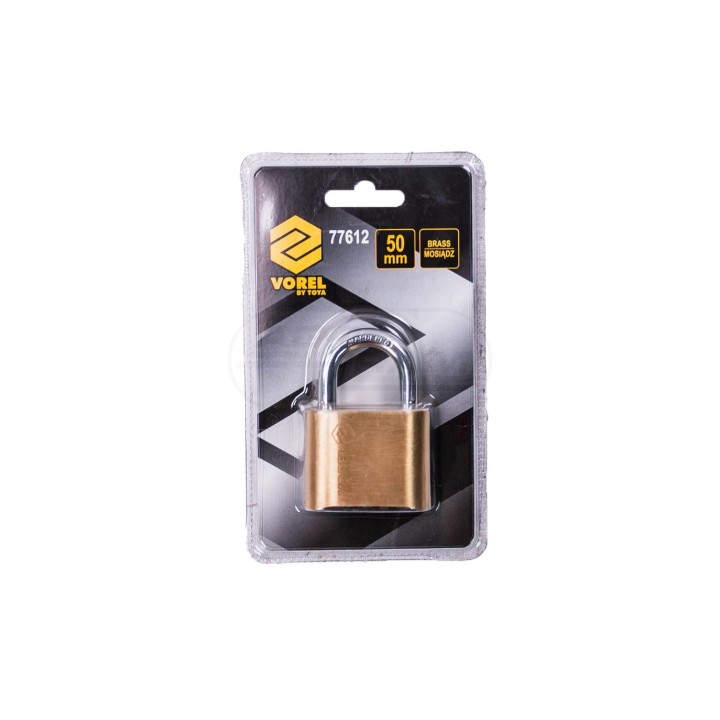 Kłódka szyfrowa 50mm x 8mm mosiężna 77612
