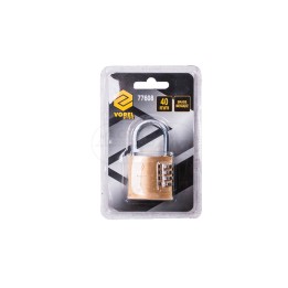 Kłódka szyfrowa 40mm mosiężna 77608