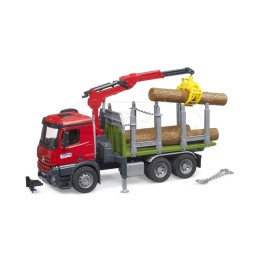 Mercedes Benz Arocs z dźwigim do przewozu drewna i z 3 kłodami Bruder 03669 BR-03669 BRUDER