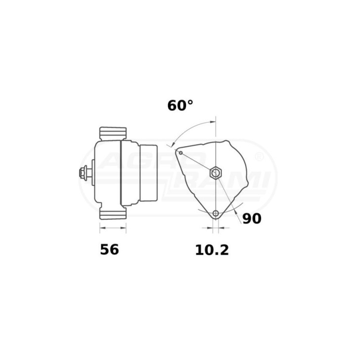 Alternator 14V, 90A MG329 , RE204426 , F920901010010 HC CARGO