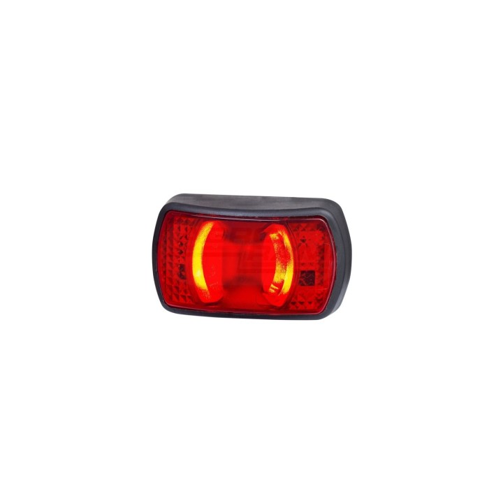 Lampa obrysowa diodowa krótka czerwona 12/24V LD2229 HORPOL