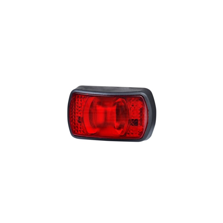 Lampa obrysowa diodowa krótka czerwona 12/24V LD2229 HORPOL