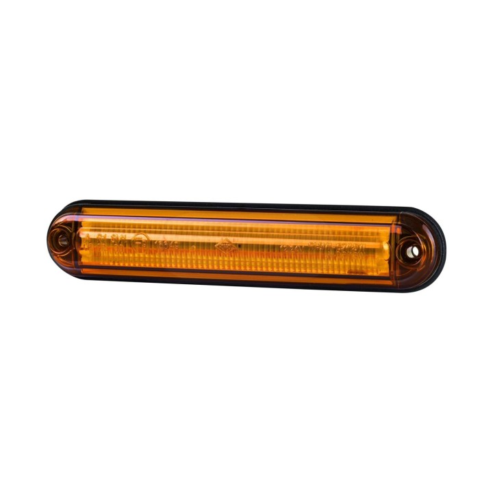 Lampa obrysowa typu slim ze światłowodem pomarańczowa 12/24V LD 2333 HORPOL