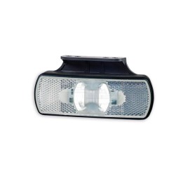 Lampa obrysowa diodowa z odblaskiem biała z wieszakiem 12/24V LD 2219 HORPOL