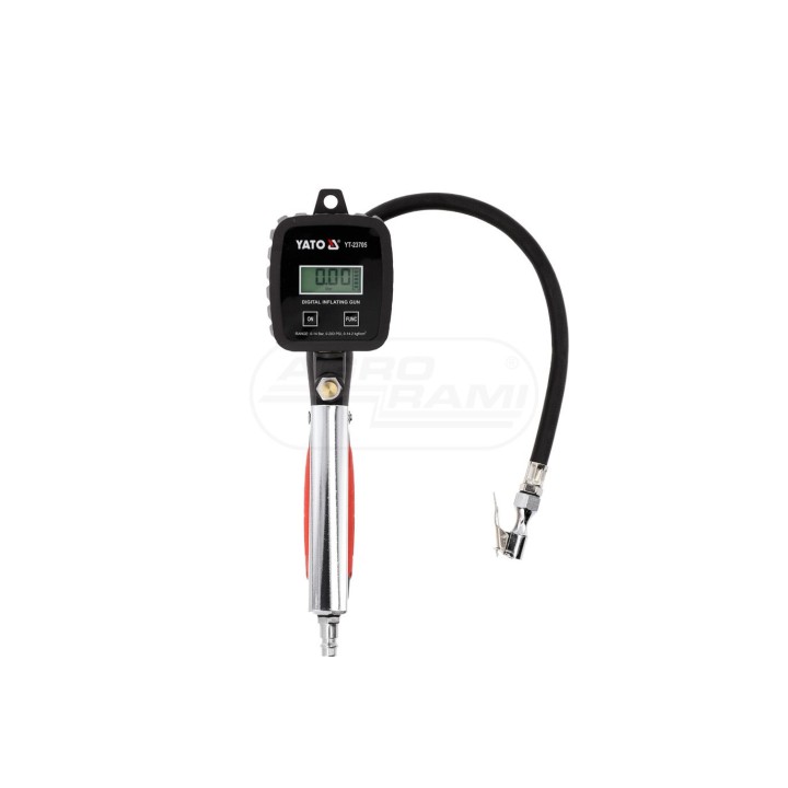 Pistolet do pompowania kół LCD 0-14 bar YT23705 YATO