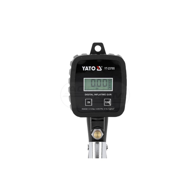 Pistolet do pompowania kół LCD 0-14 bar YT23705 YATO