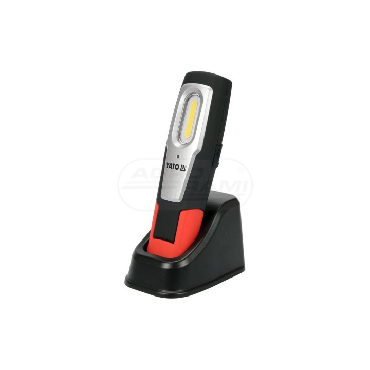 Lampa warsztatowa COB 600lm + 250lm LI-ION, IK07, IP54, CRI80 YATO 45358V 6W 2600 mAh YT-08558