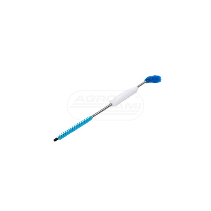 Szczotka dwustronna wyciorek fi 10 mm. INOX BIAŁA AMIR