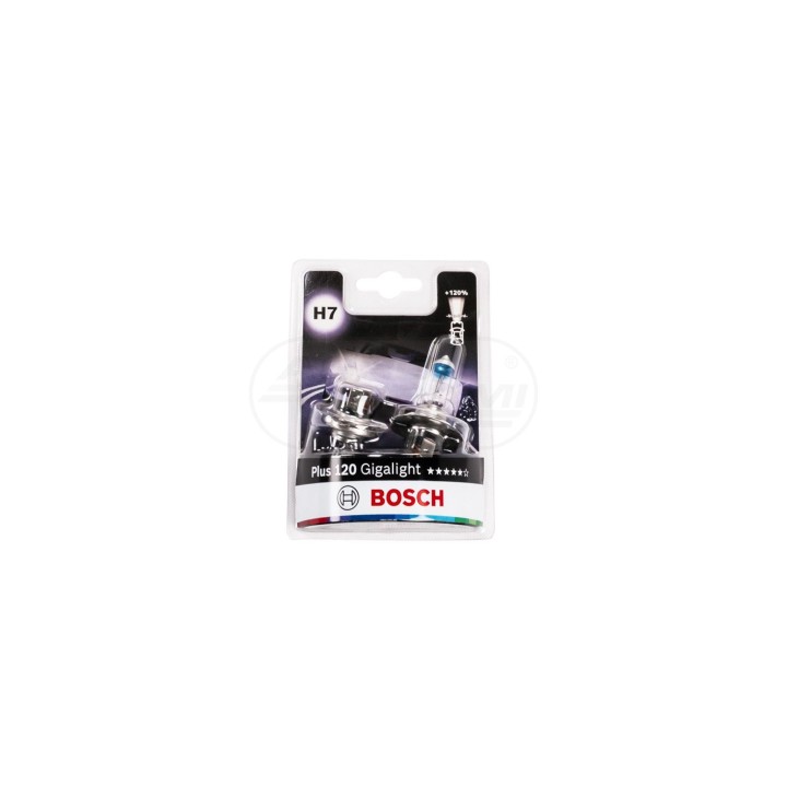 Żarówka reflektor dalekosiężny H7 Gigalight +120 12V 55W 2 sztuki 1987301426 BOSCH