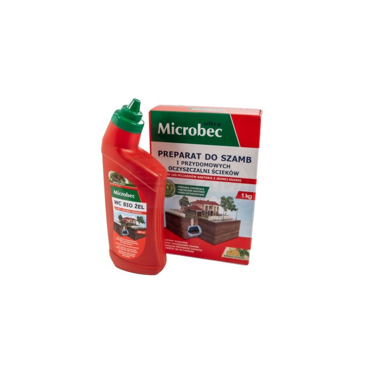 Zestaw Microbec ULTRA 1kg + Microbec Wc BIO Żel 500 ml - BROS ZESTAW
