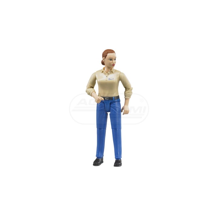 Figurka kobiety białej w niebieskich dżinsach BR-60408 BRUDER